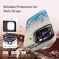 Vista 34 de LETO para iPhone 15 Pro Funda tipo cartera - Tapa tipo folio con patada - Diseños de moda - Tarjetero - Funda protectora para mujeres y niñas - 6.1