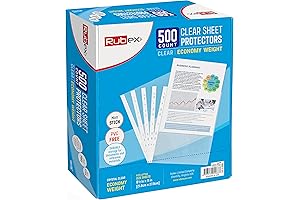 Rubex Sheet Protectors 8.5 x 11 inch | 500 Count Clear Reinforced,...