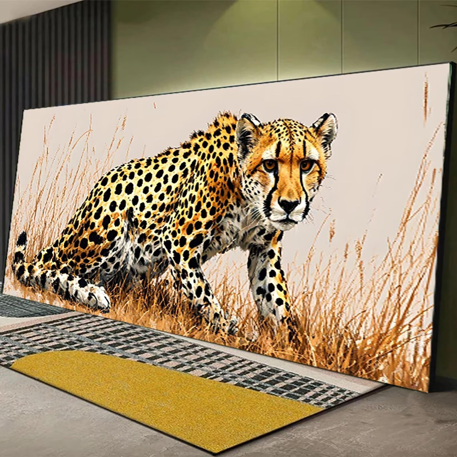 Malen nach Zahlen Kinder Tier Malen Nach Zahlen Erwachsene, Geschenke für Mädchen Junge Bastelset Set, Malen nach Zahlen Leopard | Malen nach Zahlen Ohne Rahmen, (60x120cm) Bastelset Erwachsene 8-T