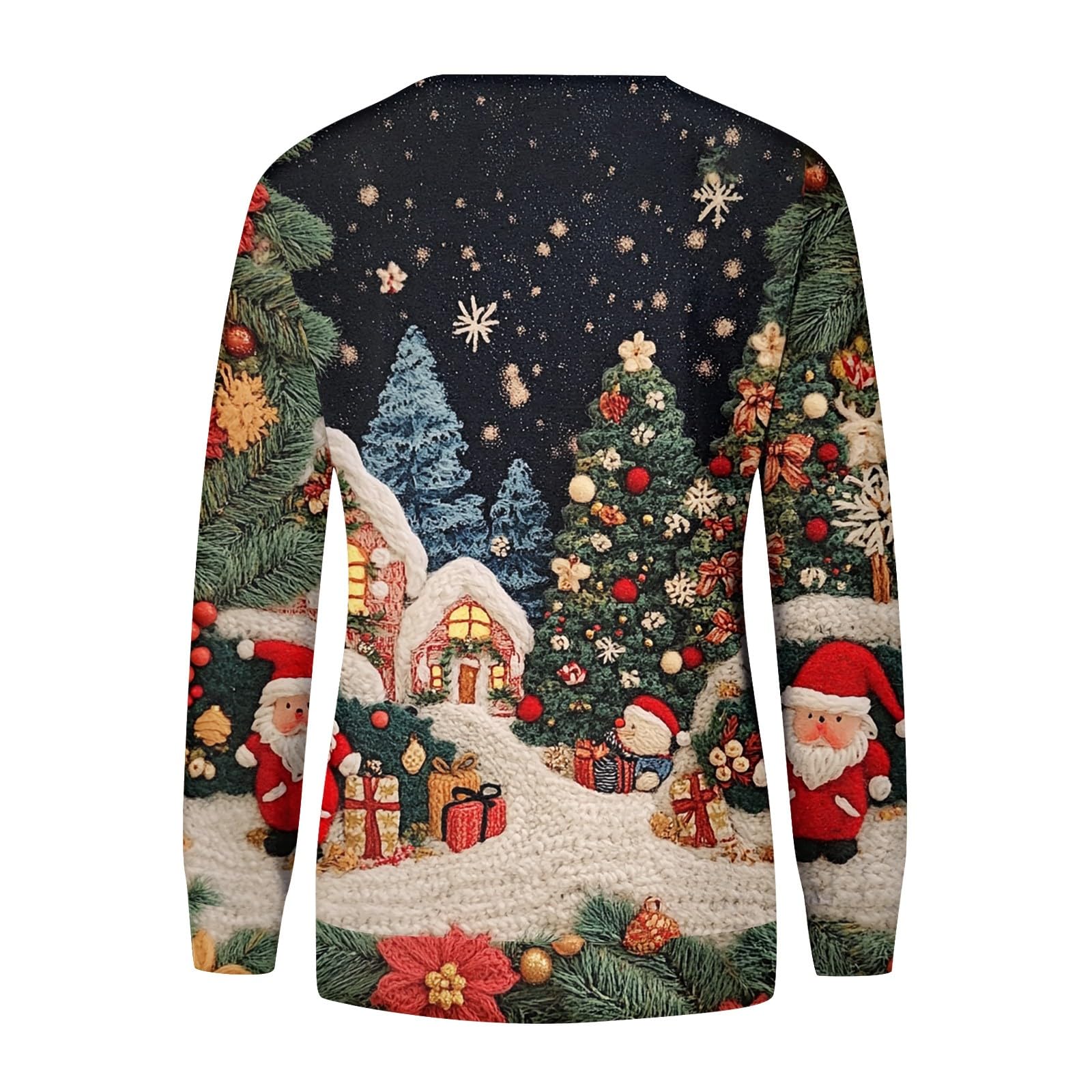 Sweat Femme Beau Pull'de Moche Longue Jumper Rigolo Renne Pull Sweater Sweat Sweater Femme Chic Women Hiver Top