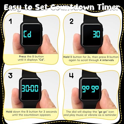 Miniatura 5 de NN BEN NEVIS Potty Training Watch, Digital Toddler Watch with CountdownMusicAlarm ClocksVibration Reminder and Waterproof, Remind Toddler to Go to