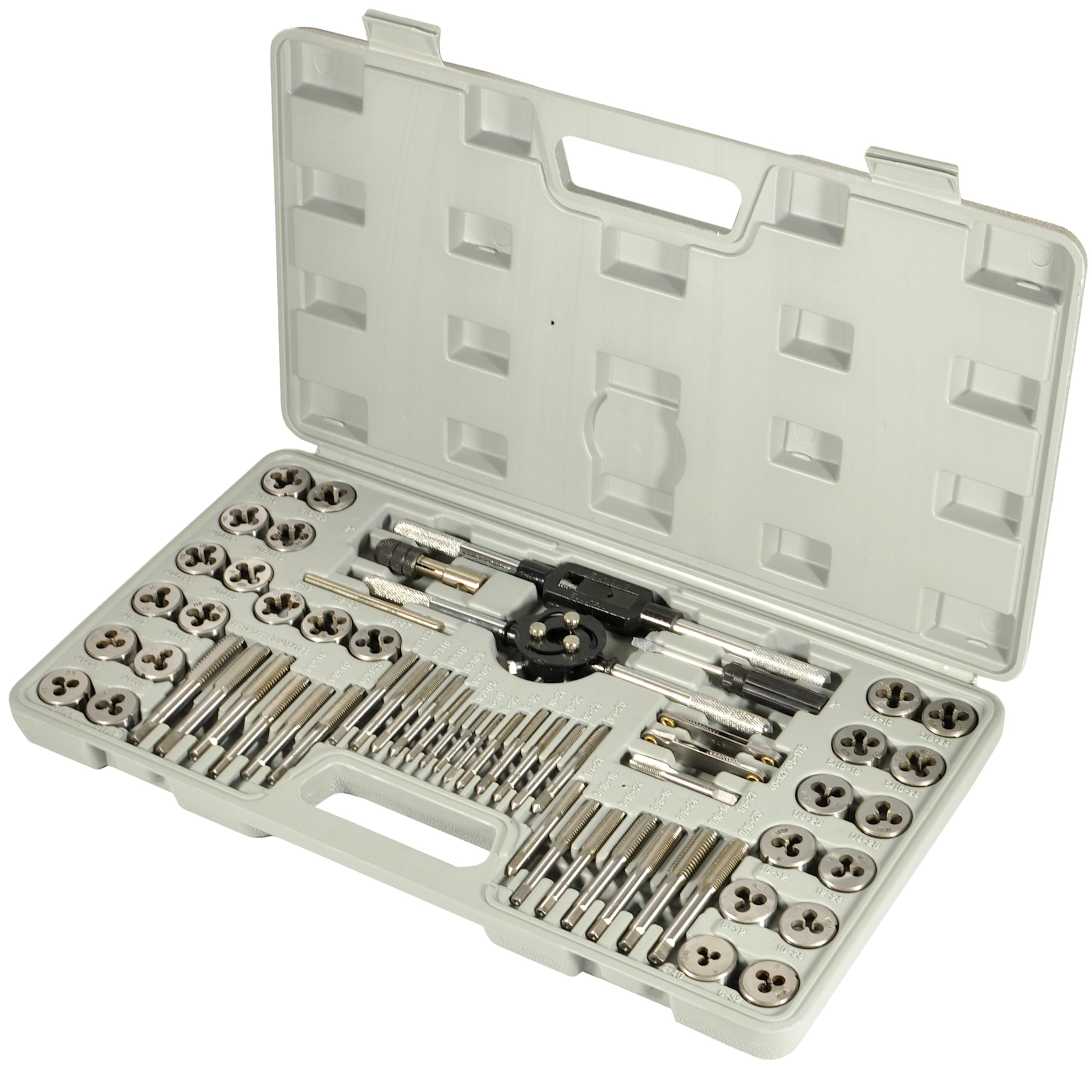 Set di filettatrici 60 pezzi metriche pollici UNC UNF maschi