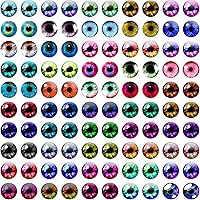 Vista 9 de Cabujón de cristal para ojos, 100 unidades, para hacer muñecas de arcilla, esculturas, accesorios para manualidades, hallazgos de bricolaje