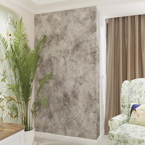 Miniatura 5 de Papel tapiz de hormigón gris para despegar y pegar, papel adhesivo de 16 x 118 pulgadas, autoadhesivo, impermeable, extraíble, textura 3D, textura