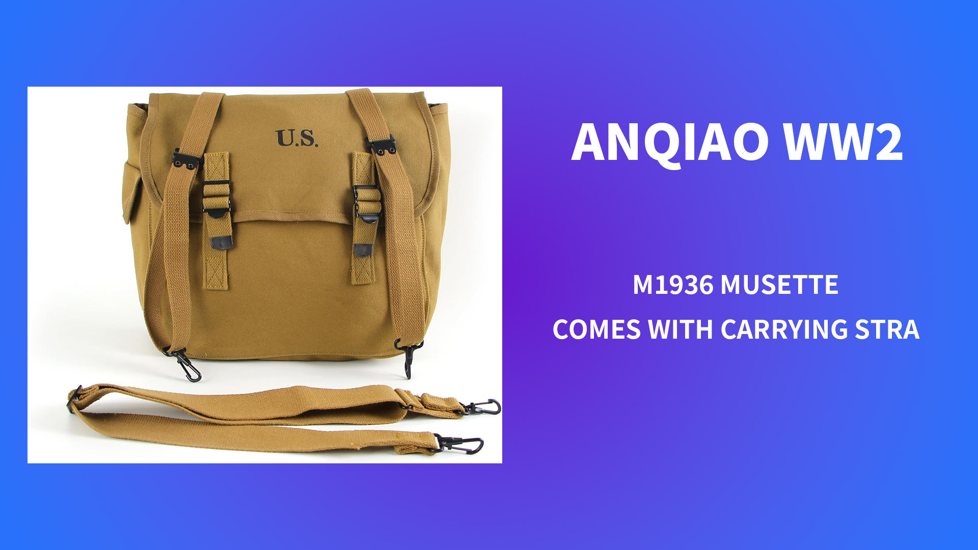 Amazon.com: WWII WW2 US Army M36 Haversack Musette Messenger Bag 