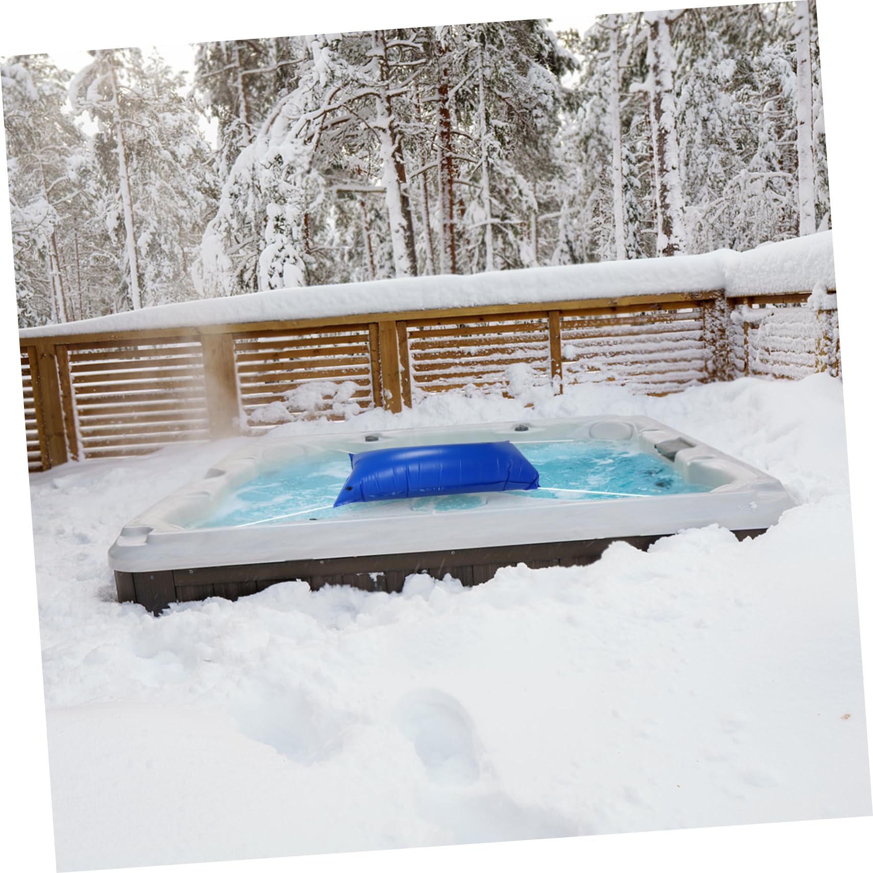 Oreiller de Fermeture de Piscine Hivernale XXL en PVC Bleu 1 PC