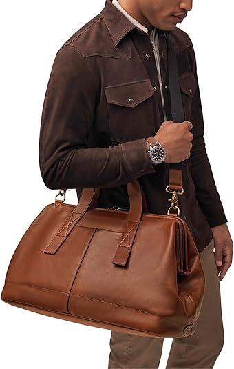 Amazon | Fossil メンズ KAYDEN レザー ダッフル、SBG1326201 | FOSSIL