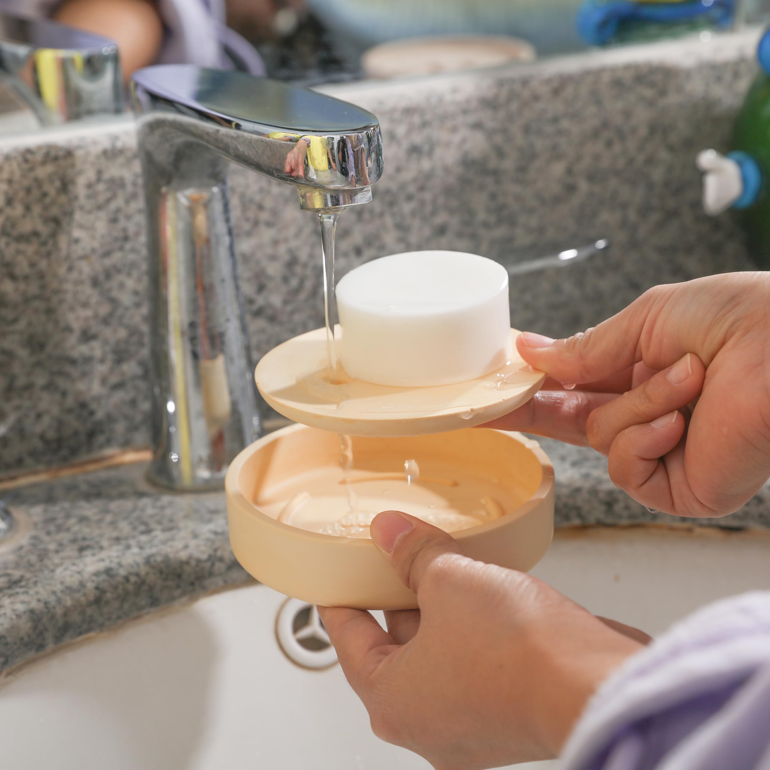 BOOWAN NICOLE The Round Soap Dish Silicone Molds, Soap Tray Concrete Cement Plaster Gypsum Jesmonite for Handmade Making DIY