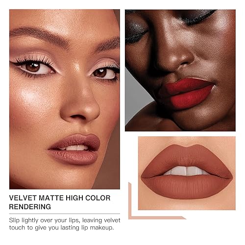 Miniatura 6 de LSxia Labiales de 18 colores de pastillas de cápsula, mini lápiz labial, juego de lápiz labial mate de larga duración, tinte de labios  Labiales