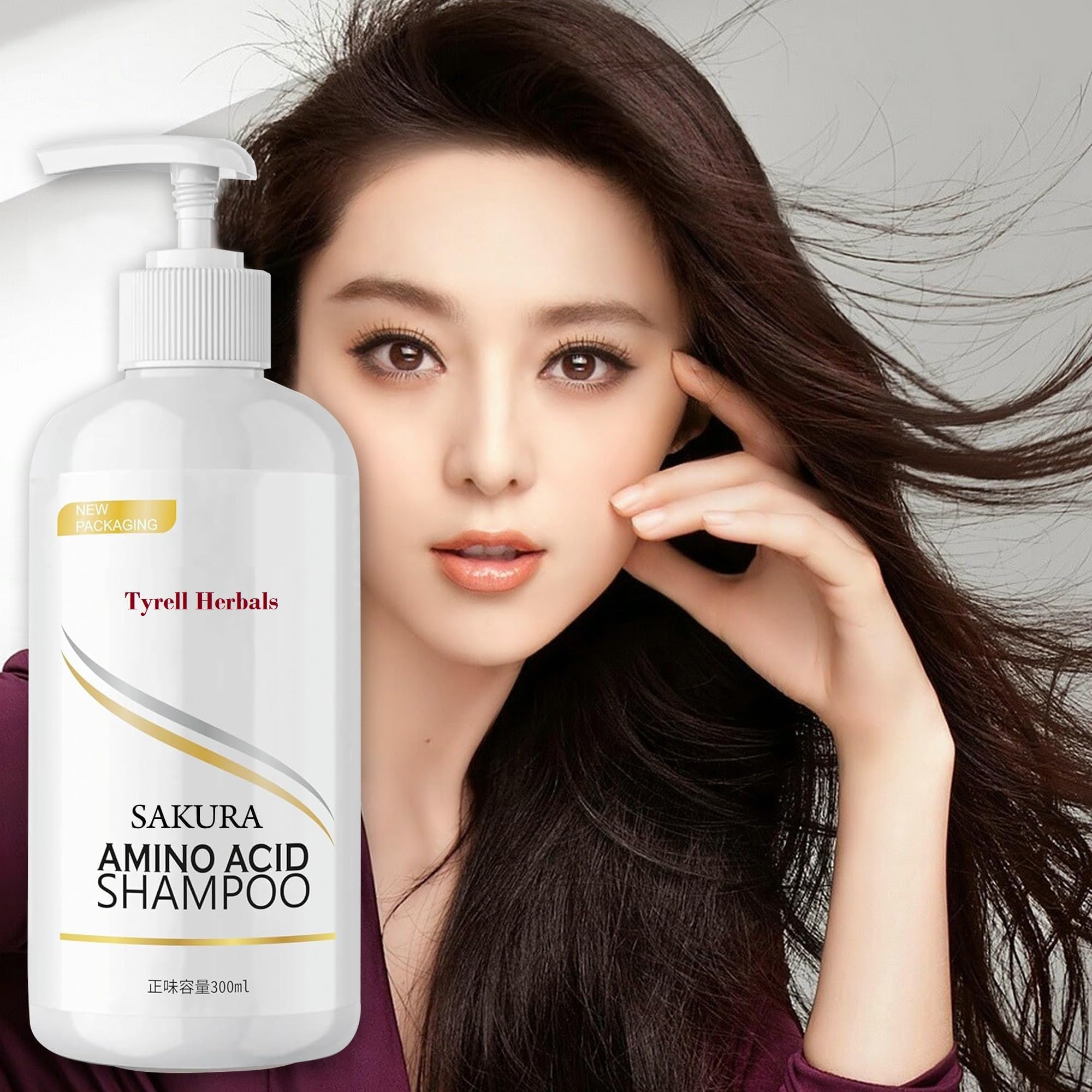 Tyrell Sakura Japanese Amino Acid Shampoo | Japan Evening Sakura Tree Shampoo, Thick And Smooth Hair_300ml (Pack of 1)