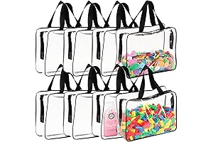 Mcgeeney Clear Toy Organizer with Waterproof Zipper for Toys, Building Blocks, Puzzles