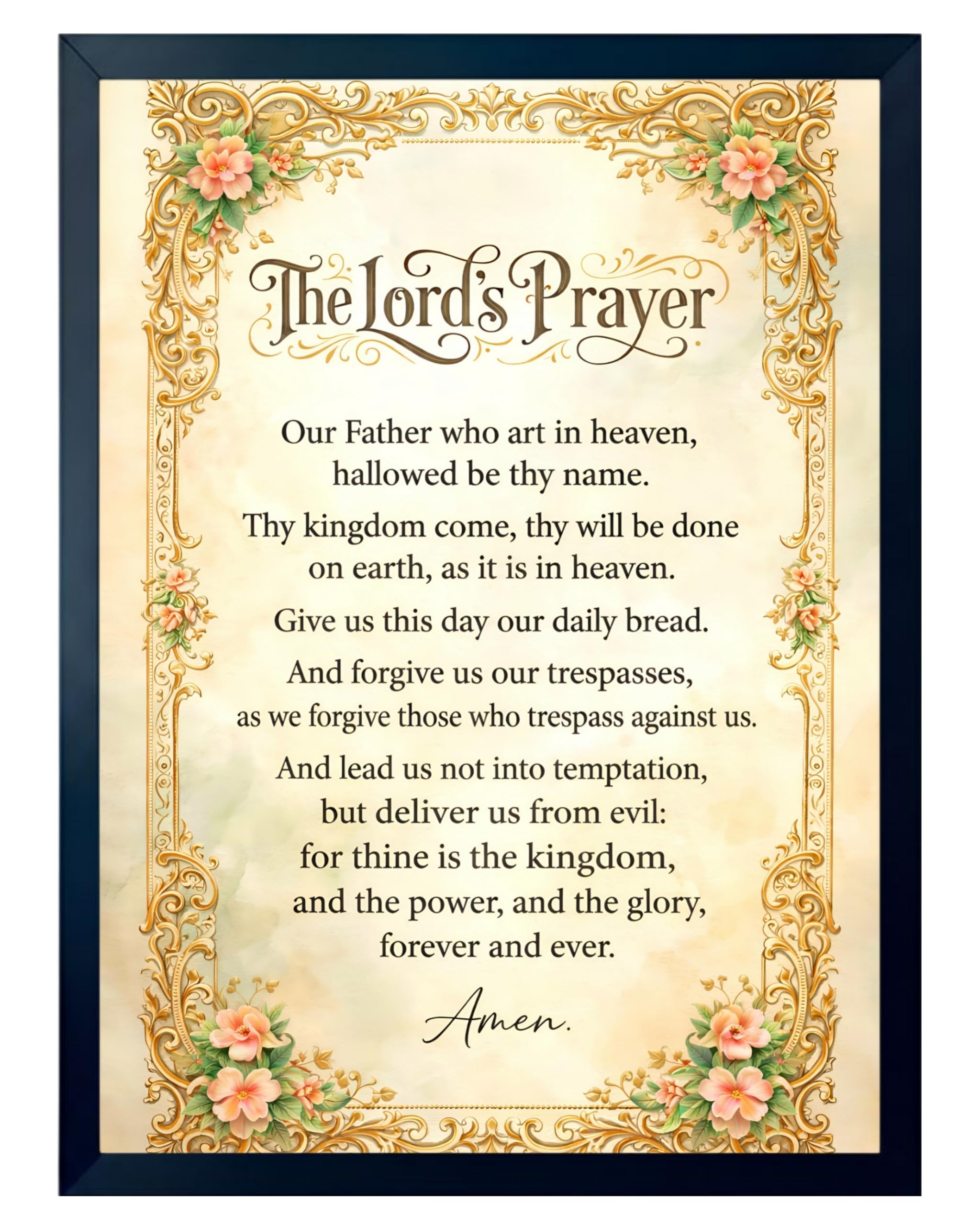 Jesus Christ Sacred Heart Photo Frame - Golden Black -12 Jesus Christ Sacred Heart Photo Frame - Golden Black -12