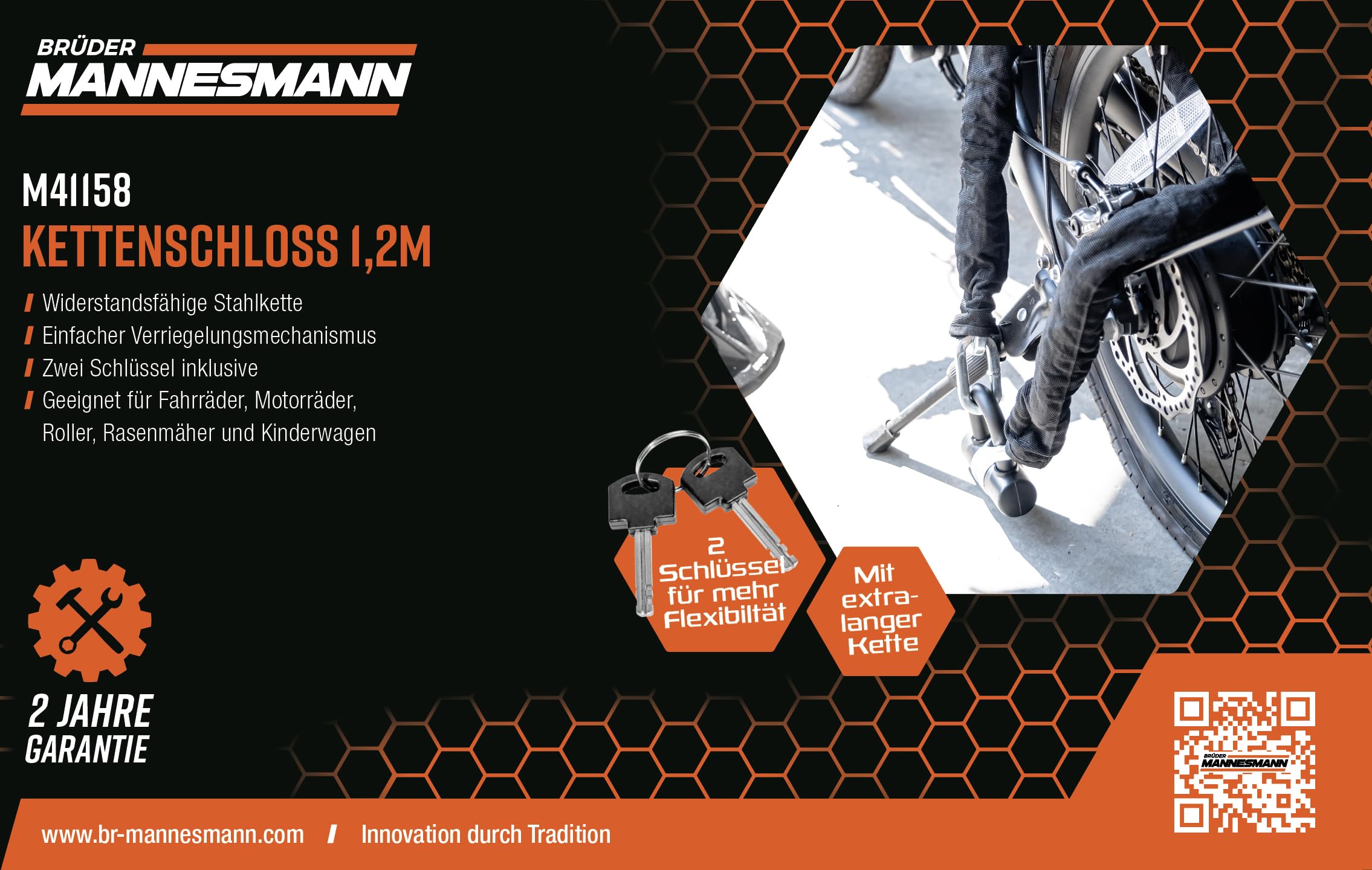 Brüder Mannesmann Zamek łańcuchowy 1,2 m | M41158