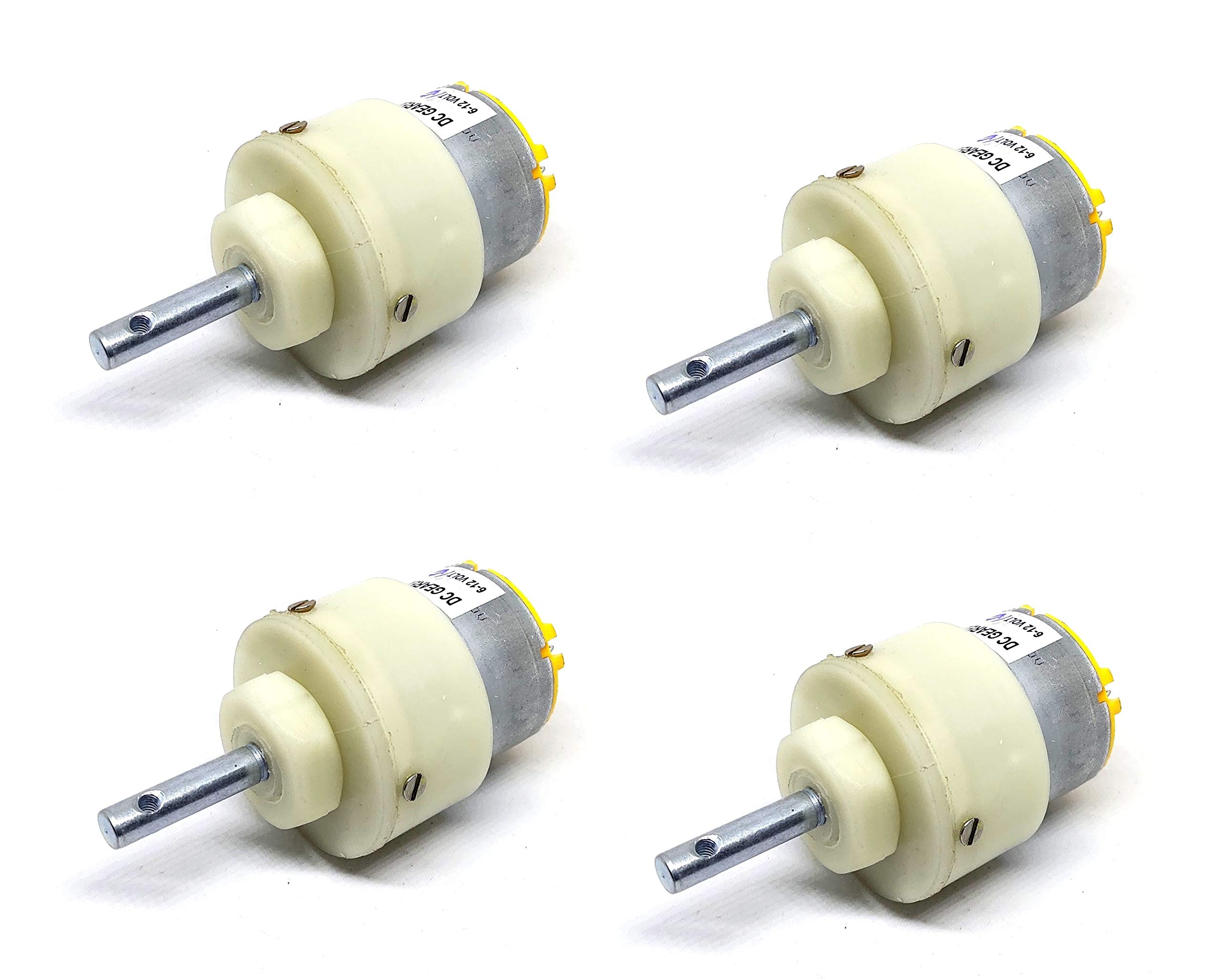 INVENTO 4pcs 6V - 12V 5 Kg-cm 30 rpm DC Motor Metal Geared Motor for Robot Car DIY (B07W48MD88) Amazon Price History, Amazon Price Tracker