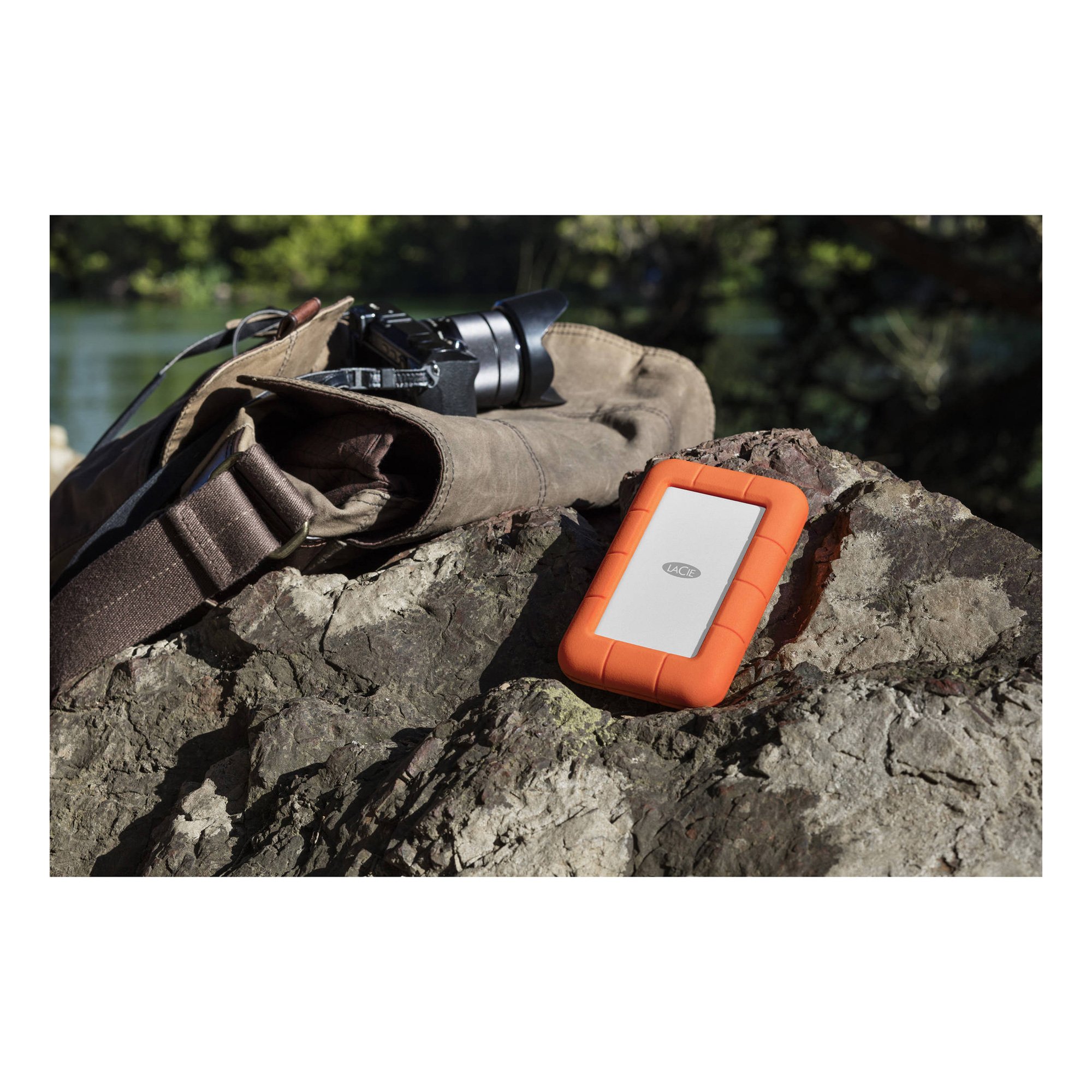 LaCie Rugged Thunderbolt USB-C - Disco Duro Externo portátil de 2 TB, Compatible con USB 3.0, Resistente al Agua, Resistente al Agua, estación de Trabajo para computadora Mac y PC, 1 Mes Adobe CC