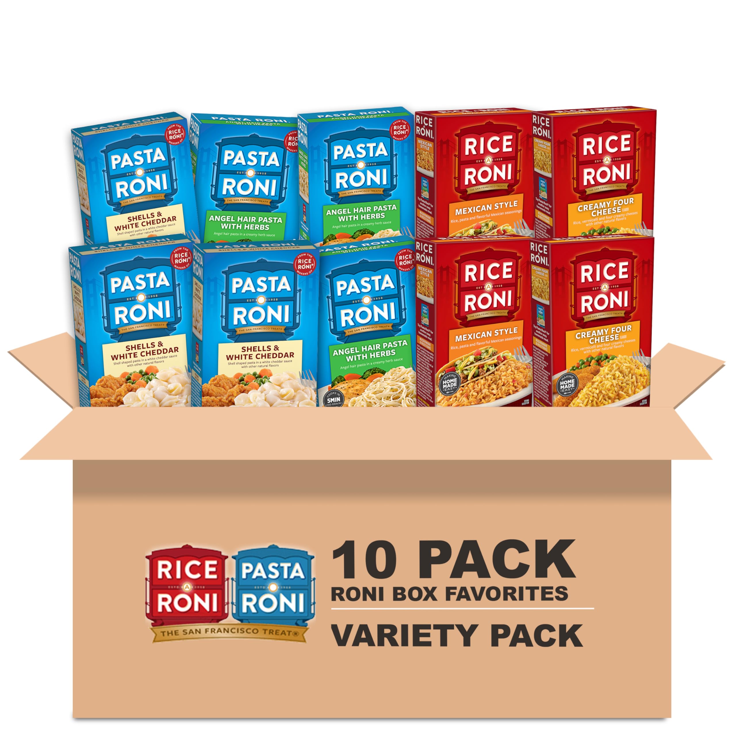 Rice-A-Roni Box Favorites Variety Pack, 10 Boxes