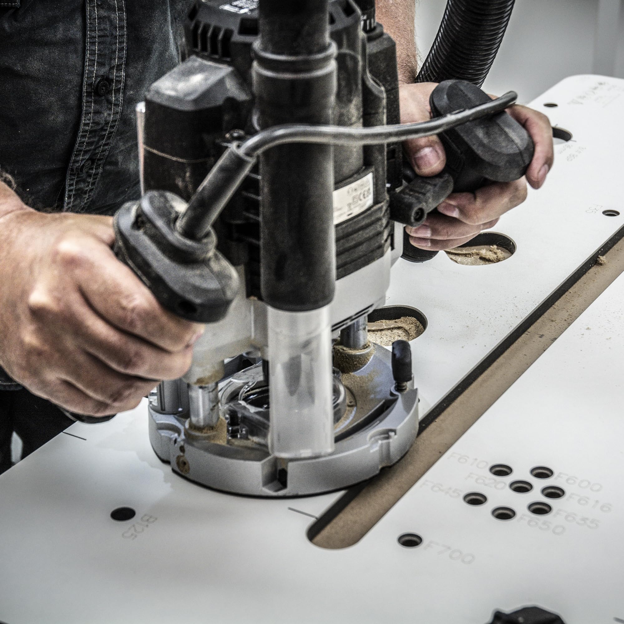 Trend guía de fresado para encimeras 700 mm Mason Mitre | Ideal para juntas de inglete Mason precisas en aglomerado laminado, madera y laminado de grado compacto, KWJ700/A