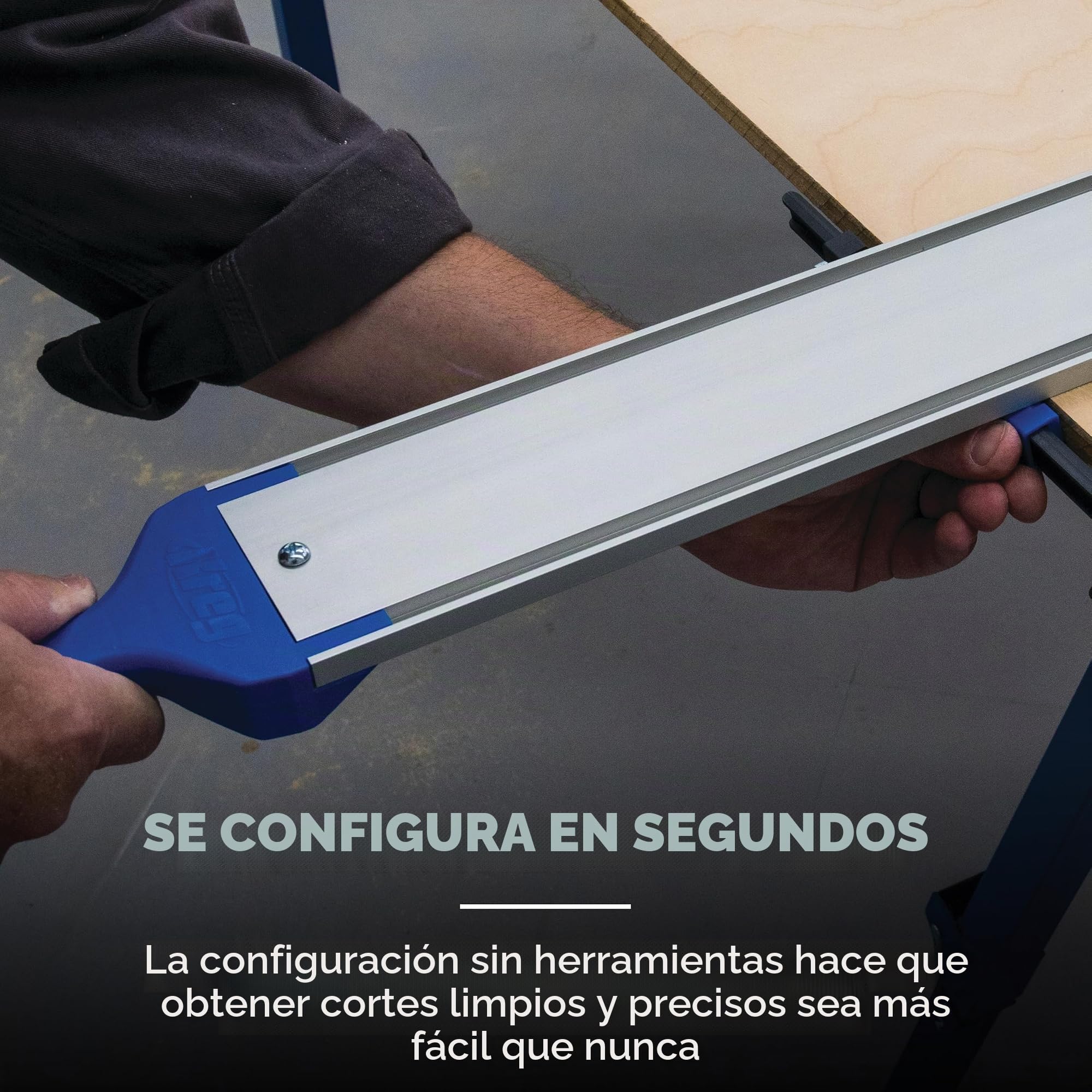 Kreg Guía de borde recto XL-8 pies | Para sierra circular, para corte cruzado preciso y corte rasgado, rieles guía de aluminio, grado profesional