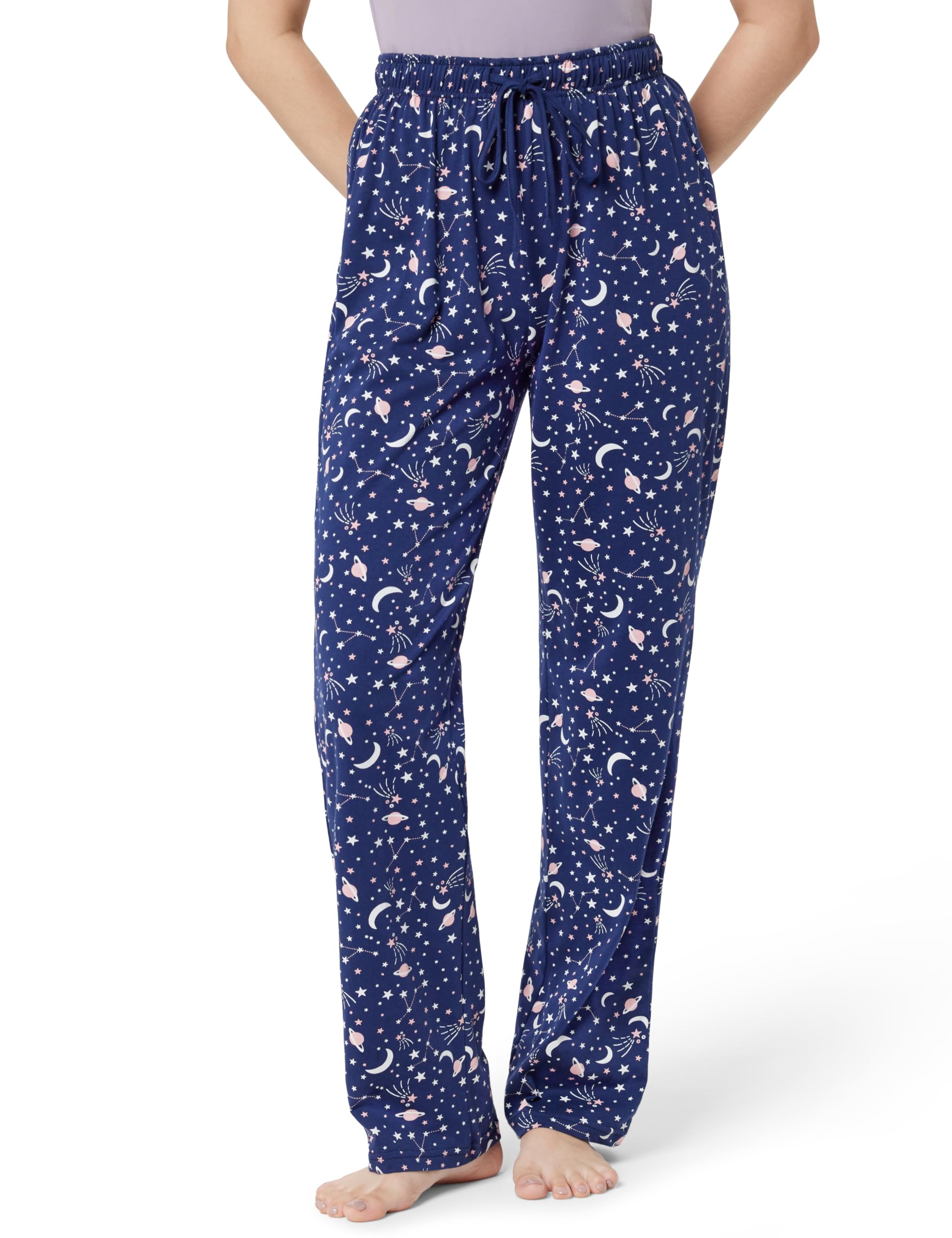 Women's Cotton Printed Regular Fit Knit Pyjamas