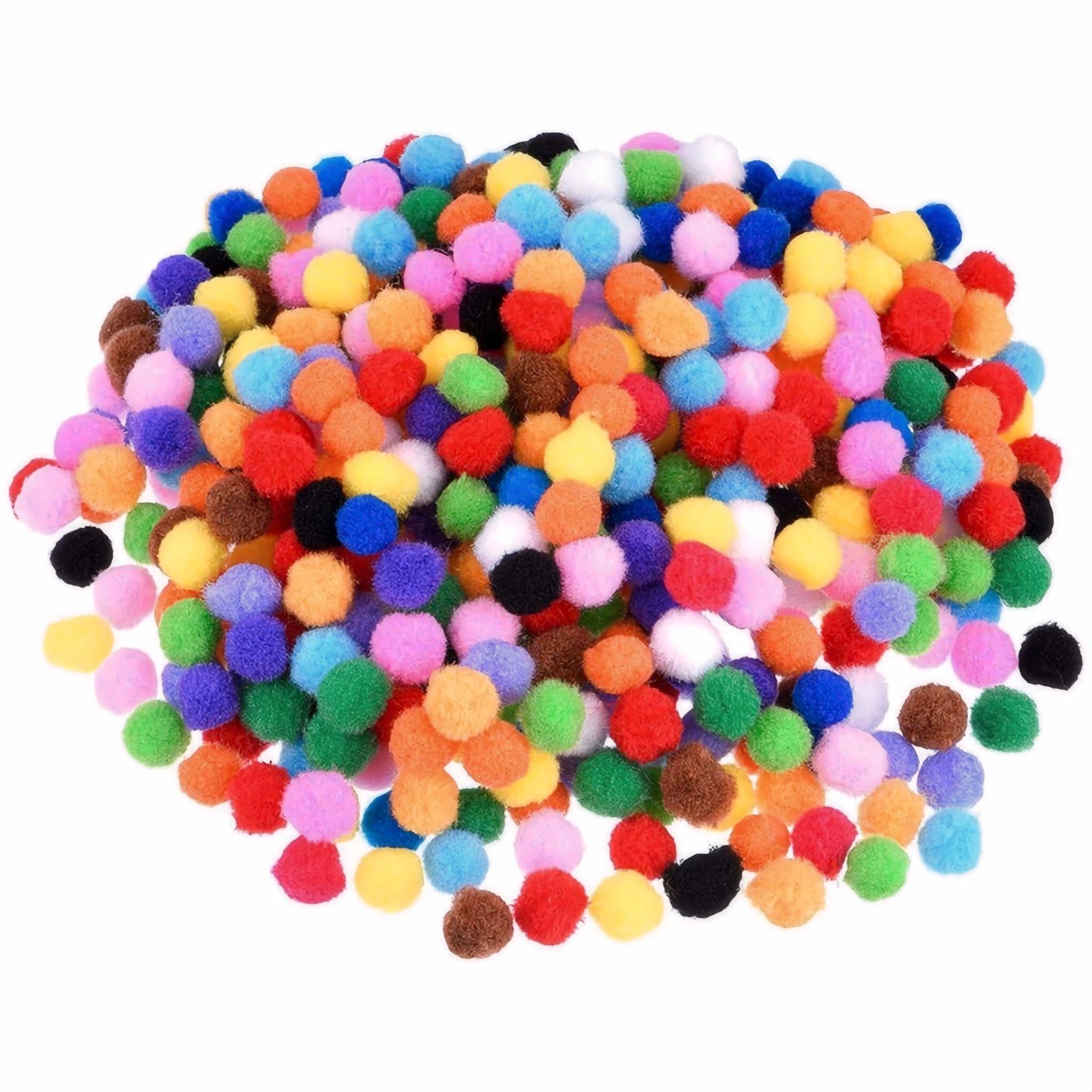 200 PCS Small Pom Poms for Crafts – 1cm Mini Pastel Pompoms in Assorted Colours – Ideal for DIY Decorations, Creative Arts Projects, Scrapbooking & Kids’ Crafts – Perfect Fuzzy Craft Supplies