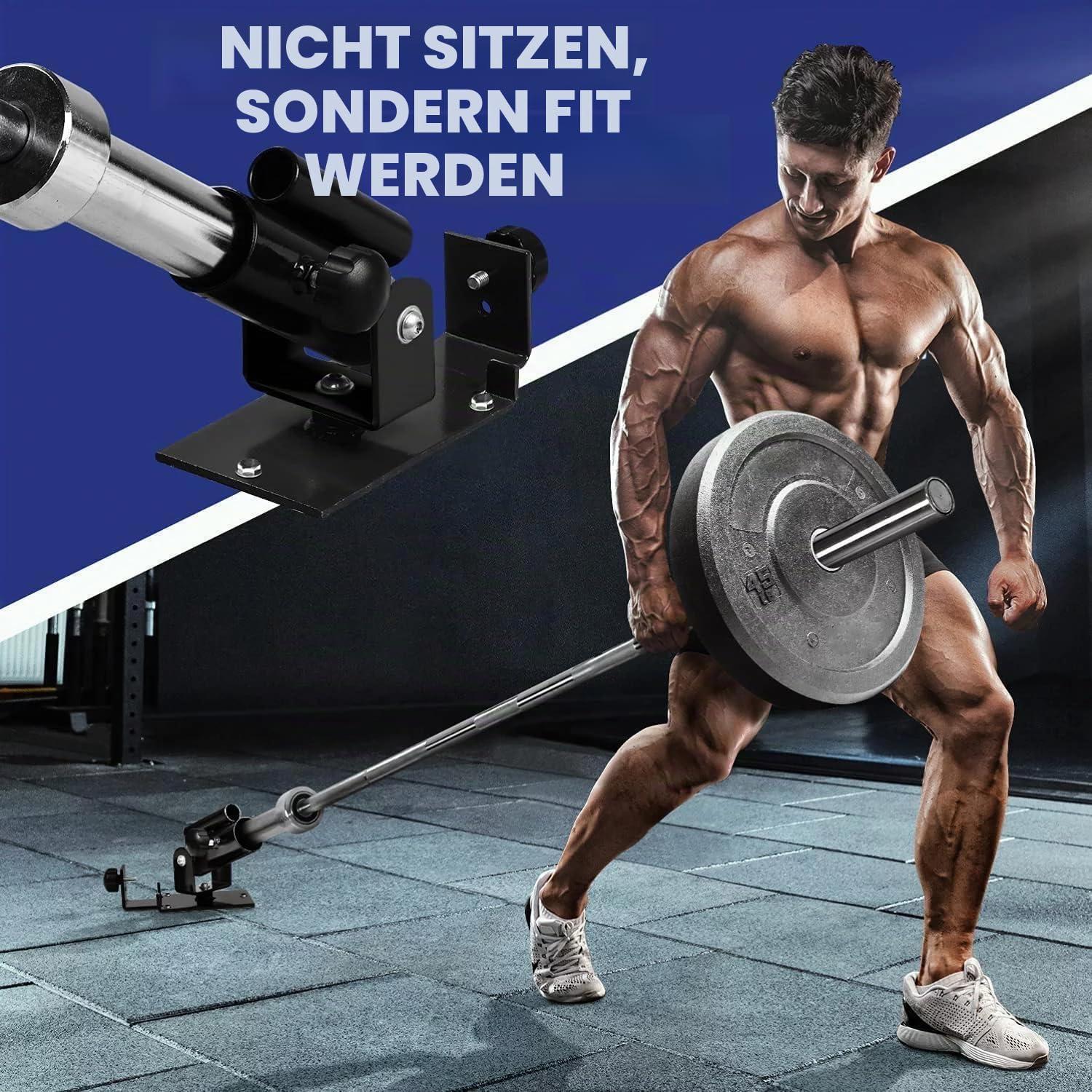 Yes4All Deluxe T-Bar Row Plattform - 360° schwenkbar - Passend für 1" Standard und 2" Olympiastangen – ideal für das Fitnessstudio zu Hause