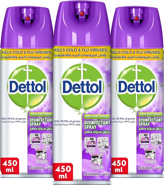 Dettol Lavender Disinfectant Spray Pack of 3 Amazon.ae Health