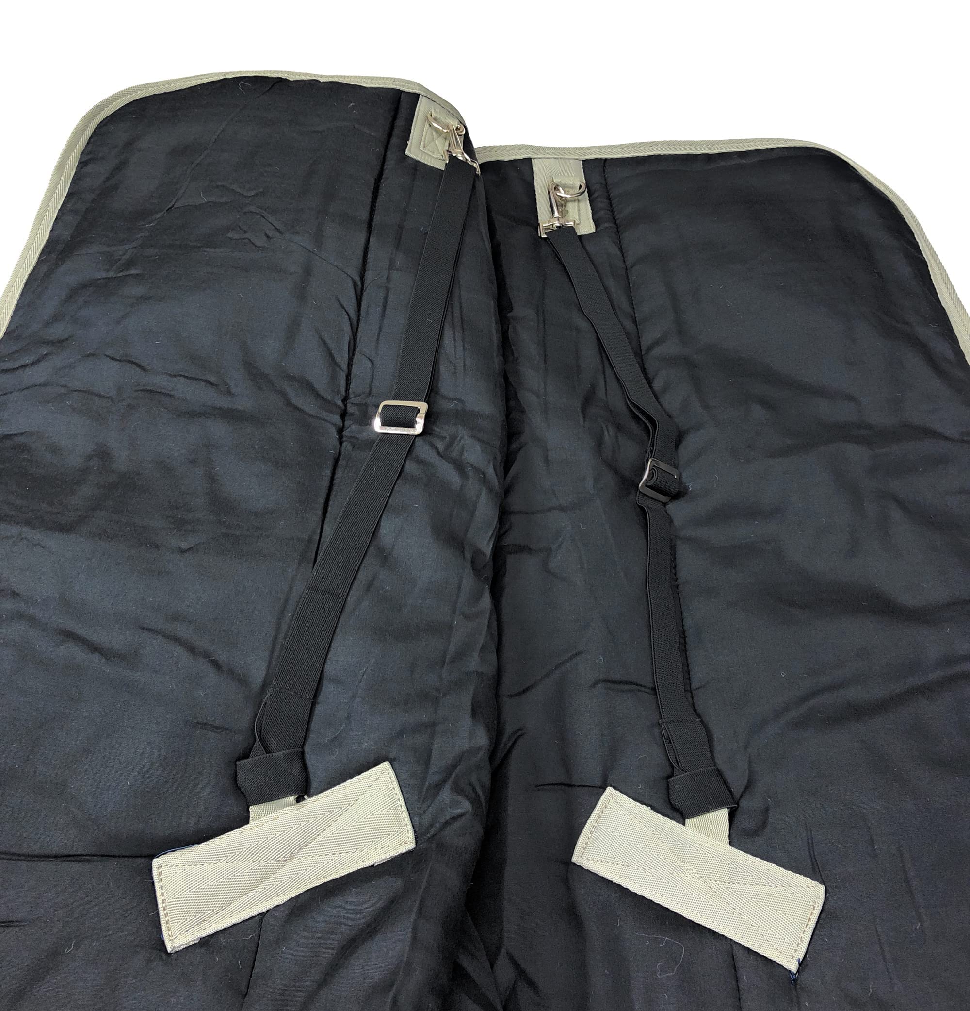 Horses, Coperta Invernale Horses Warm Walk per Cavallo, Imbottita, Morbida, Comoda, ideale per Box, Resistente, con Cinghie ad Incrocio (155 cm, Blu)