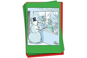 NobleWorks Humorous Snowball Baby Christmas Card Box Set (1 Design, 12 Cards)