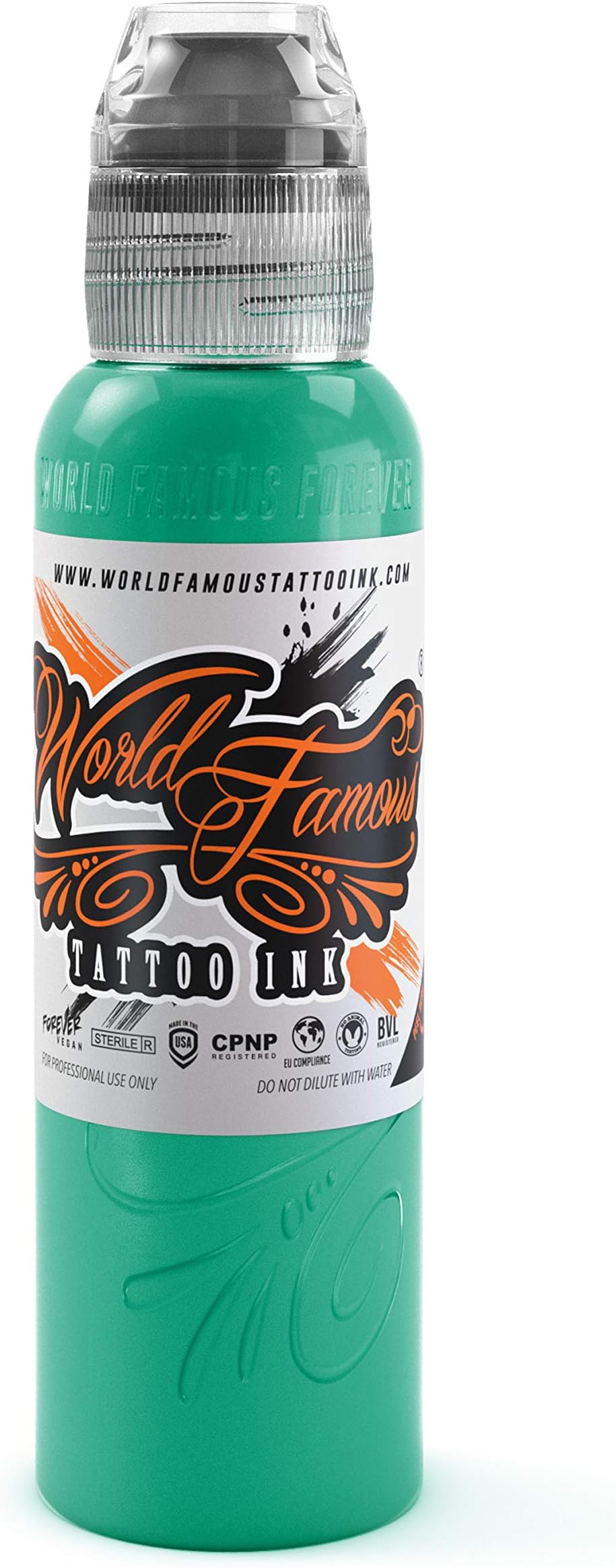 World Famous Green Tattoo Ink, Vegan and Professional Ink, Made in USA, Caribbean Sea, .5 oz