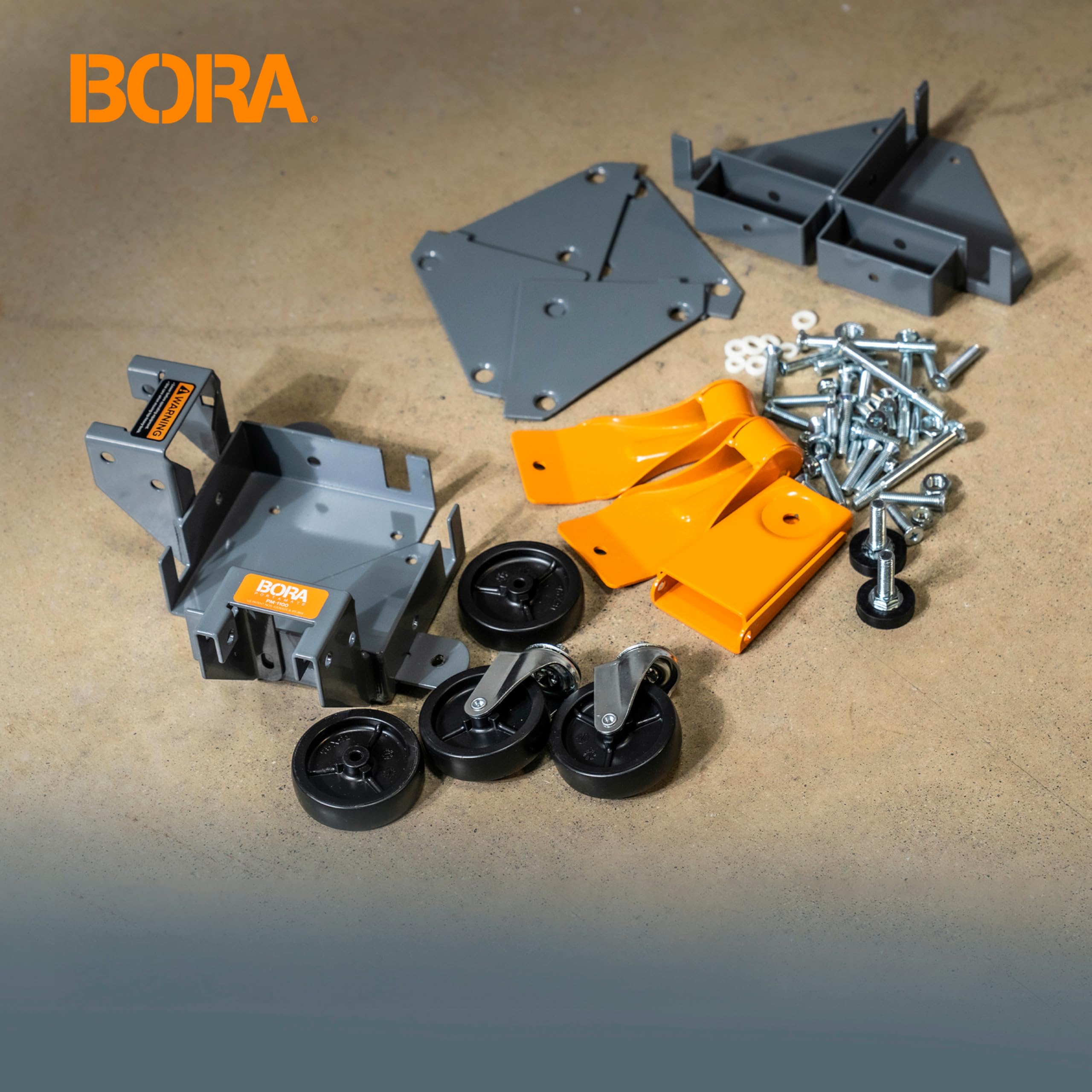 Portamate pm-1100 Universal mobile base kit. 400 lb. Capacità Move your Heavy Power Tools and Equipment around your Shop con facilità e stabilità. Nero