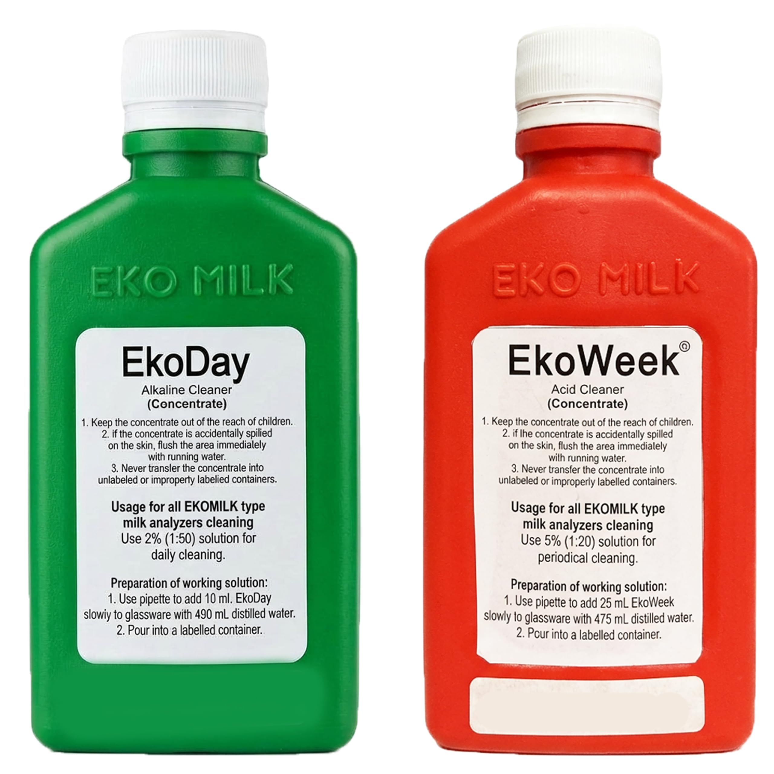 Eko Day and Eko Week Combo Milk Analyzer Cleaning Solution for