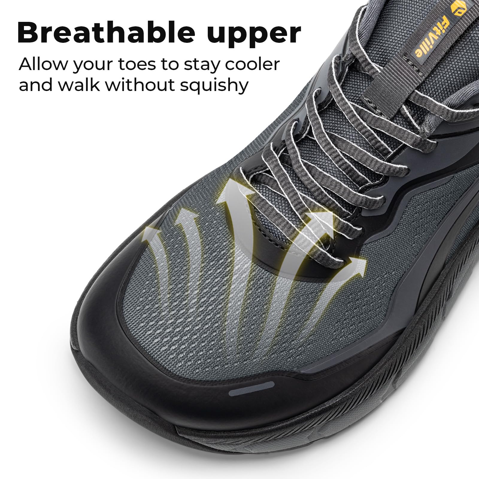 FitVille Extra Weit Laufschuhe Herren Sportschuhe Atmungsaktive Traillaufschuhe Leicht Joggingschuhe Walking Schuhe Gr.40-50