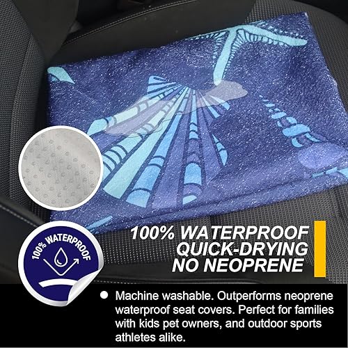 Miniatura 266 de Funda protectora de asiento de automóvil, para asientos delanteros, para entrenamiento de gimnasio, correr, nadar, playa y senderismo, impermeable