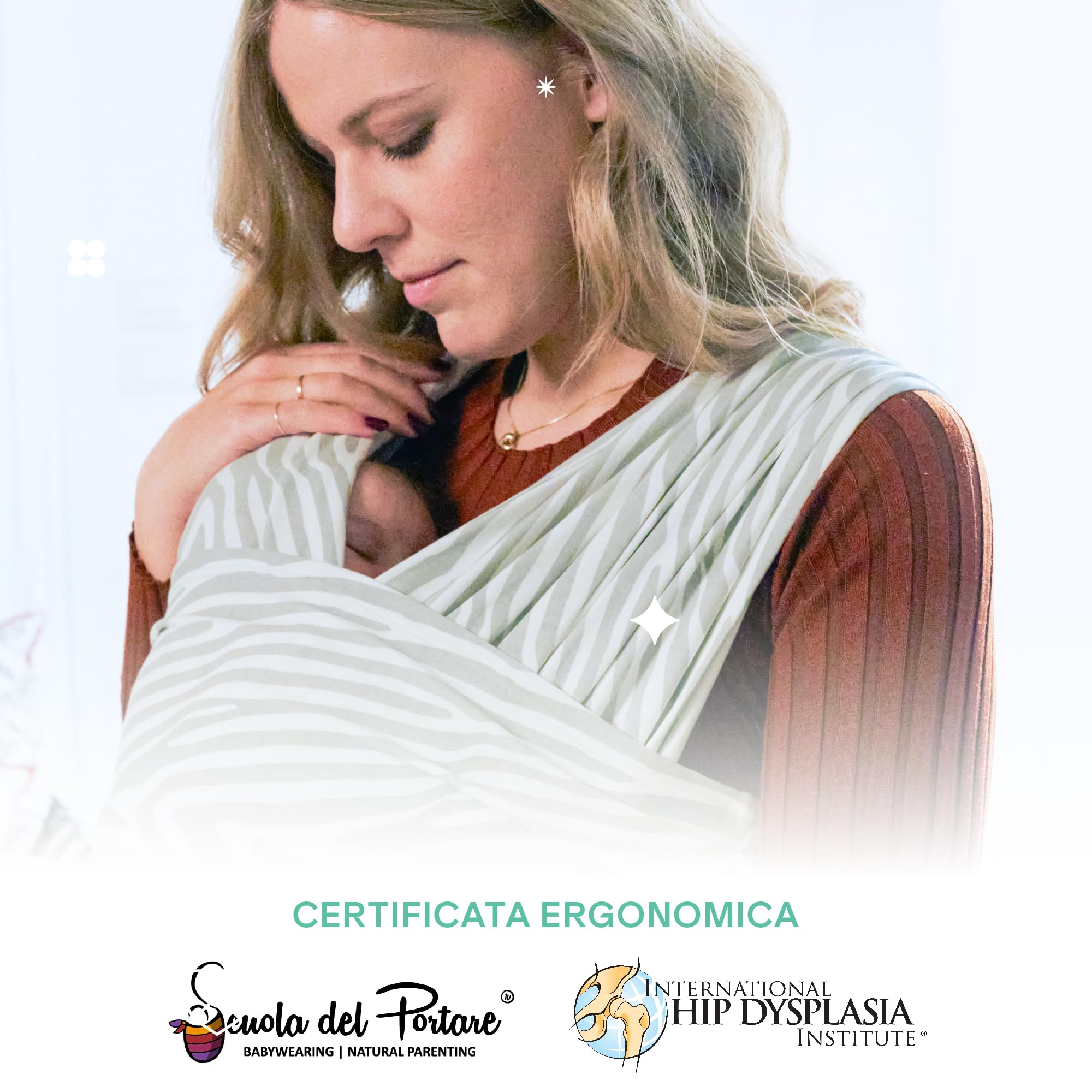 Koala Babycare Fascia neonato porta bebè - Cuddle Band 2.0 Ancora più Resistente – Fascia per neonati in cotone organico testata fino a 15 kg - Facilmente Regolabile e Unisex
