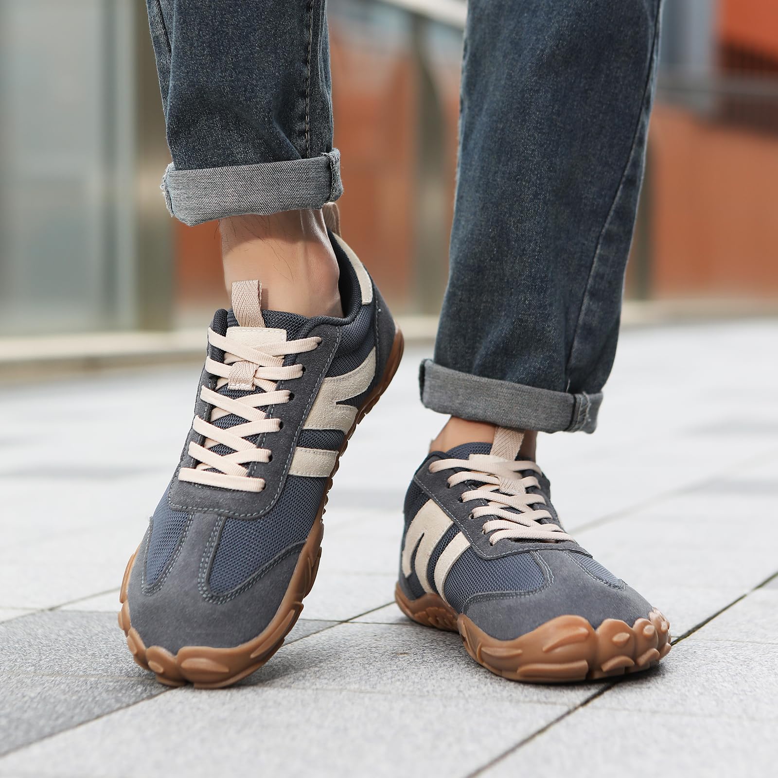 Buty na bose stopy, męskie i damskie, buty do biegania w terenie, na zewnątrz, zero upadków, szerokie palce, lekkie trampki do chodzenia, antypoślizgowe, buty trekkingowe, minimalistyczne buty do