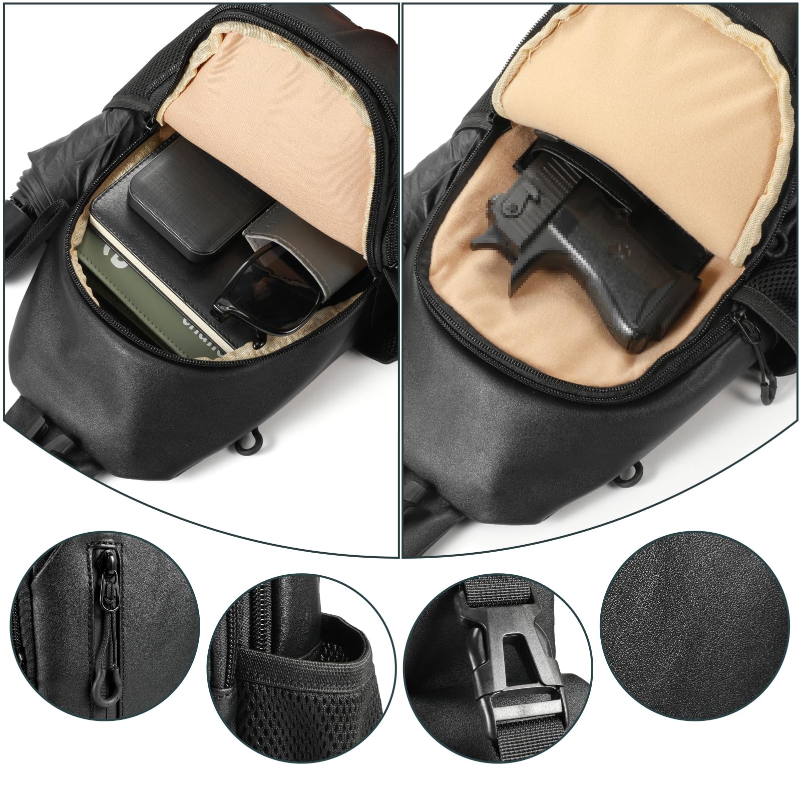 Amazon.com: DegeTMVe Tactical CCW Sling Bag for Men & Women  display picture 3