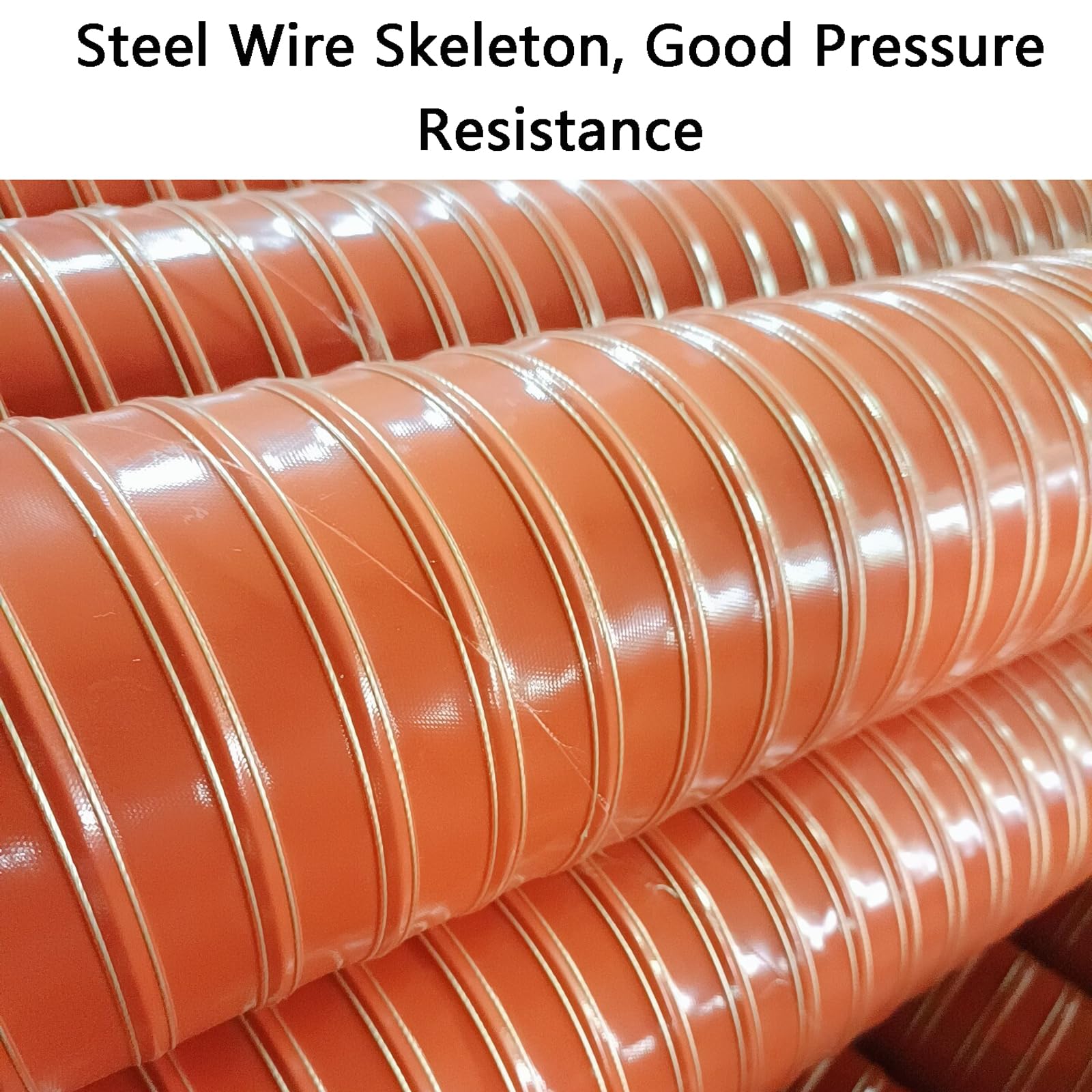Manguera De ExtraccióN Flexible​,Tubo Flexible De Salida De Aire,Tubo Flexible Campana Extractora,ExtraccióN De Aire Acondicionado PortáTil,Conductos De Alta Temperatura