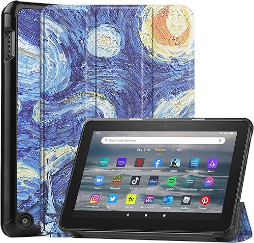 Dteck Funda para tablet Kindle Fire 7 de 12 generación, versión 2022, funda para niños para tablet Fire 7, funda protectora ligera de alta calidad
