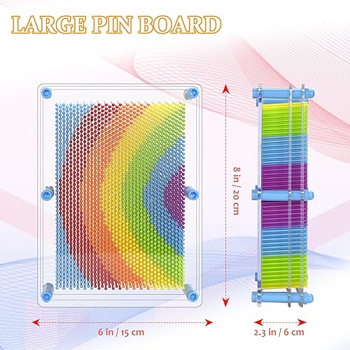 Miniatura 6 de Juguetes de arte con pines 3D, juegos de mesa ocupados, juguetes sensoriales de arcoíris para niños con autismo, juguetes de escritorio para adultos