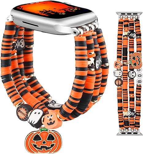 JR.DM Correa de reloj de Halloween compatible con Apple Watch de 1.496 pulgadas, 1.575 pulgadas, 1.614 pulgadas, 1.732 pulgadas, 1.654 pulgadas,