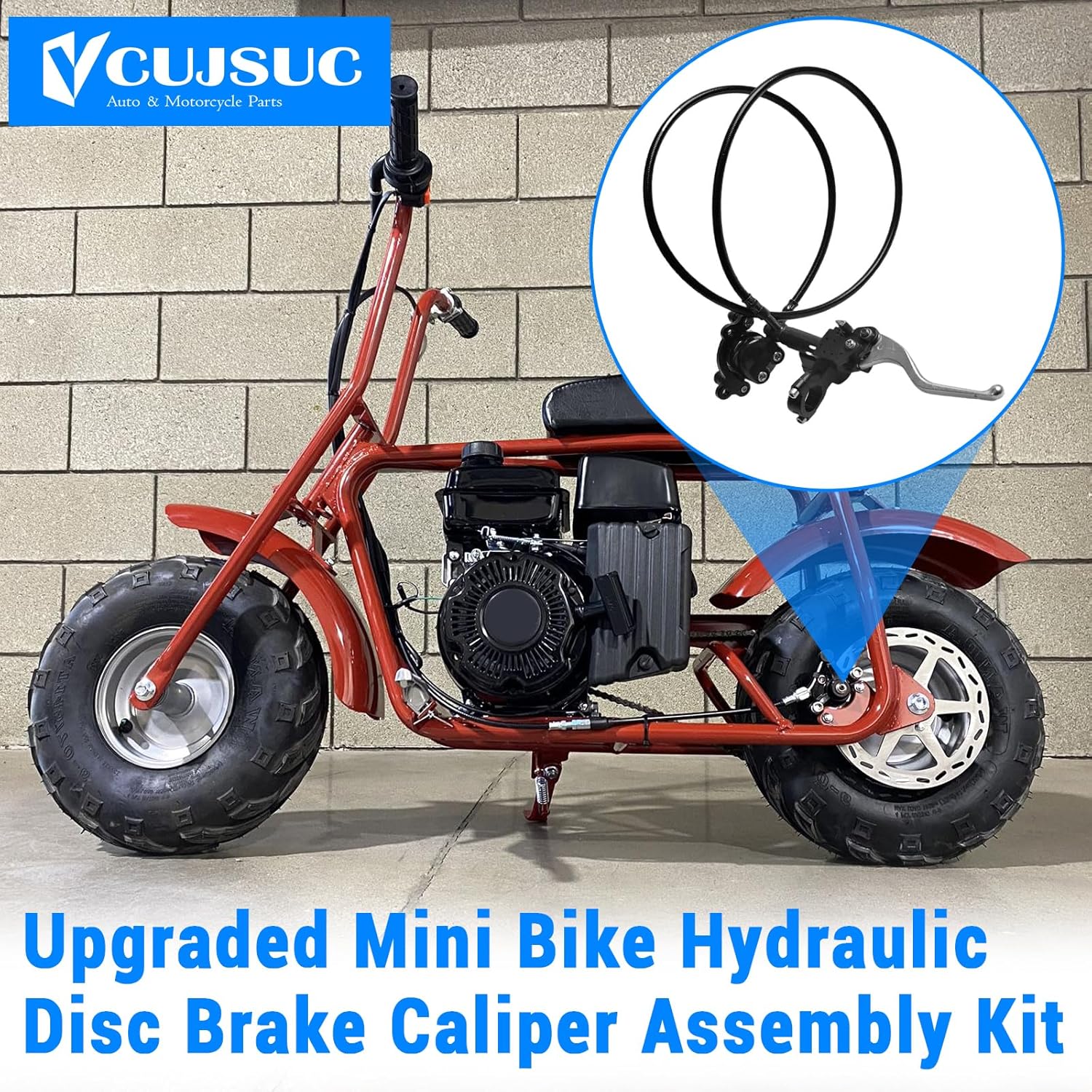 Upgraded Hydraulic Brake DB30 Hydraulic Brake with CT100U Hydraulic Brake Bracket For Coleman CT100U Mini Bike with 180mm Brake Disc