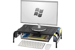 Simple Houseware Metal Desk Organizer and Monitor Stand