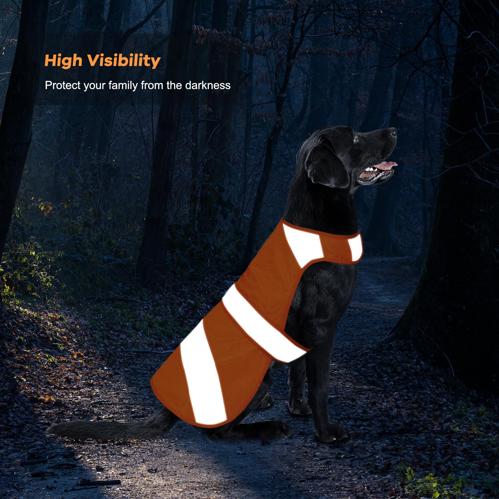 Chaleco naranja para perro, seguridad de alta visibilidad, chaleco de caza para perros, chaqueta suave ajustable, chaleco reflectante para perros pequeños, medianos y grandes