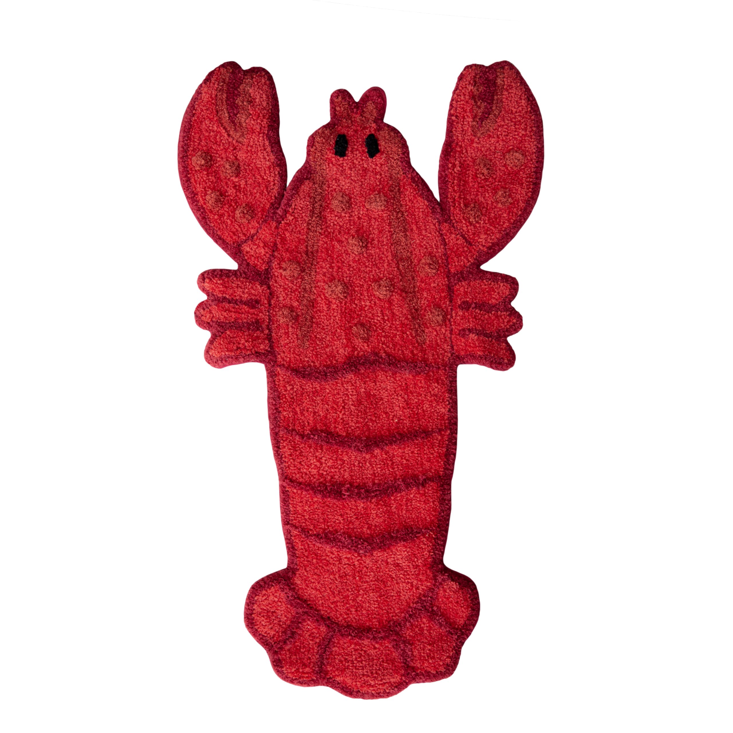 Sass & Belle Lobster Tufted Bath Mat – Quirky Red Bathroom Rug, Fun Shower Mat for Kids & Adults – Soft & Absorbent Bathroom Mat, Bath Rug for Home Décor – Sass and Belle Lobster Design