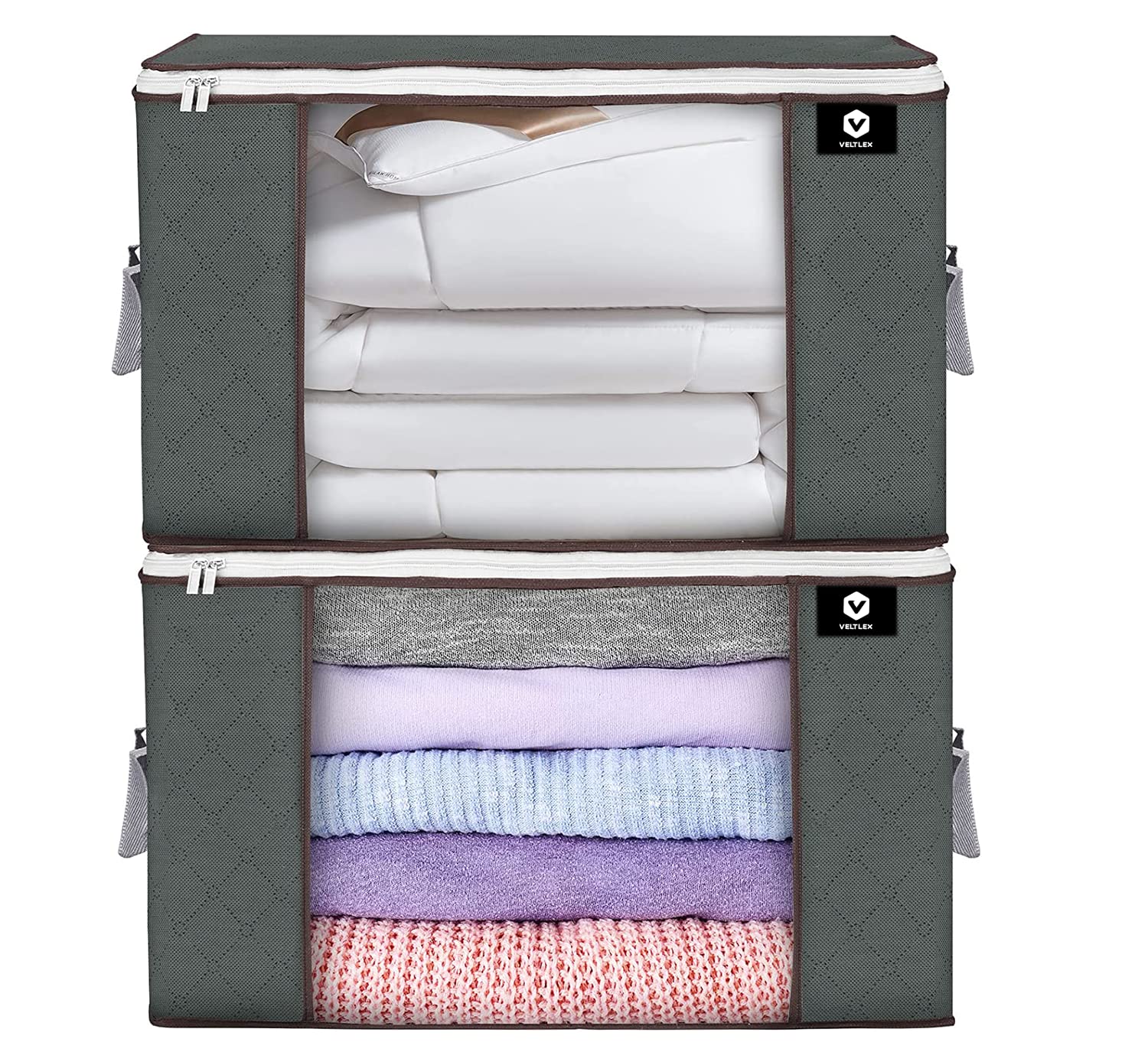 VELTLEX Clothes Storage Organizer Foldable Bag (Pack of 2)