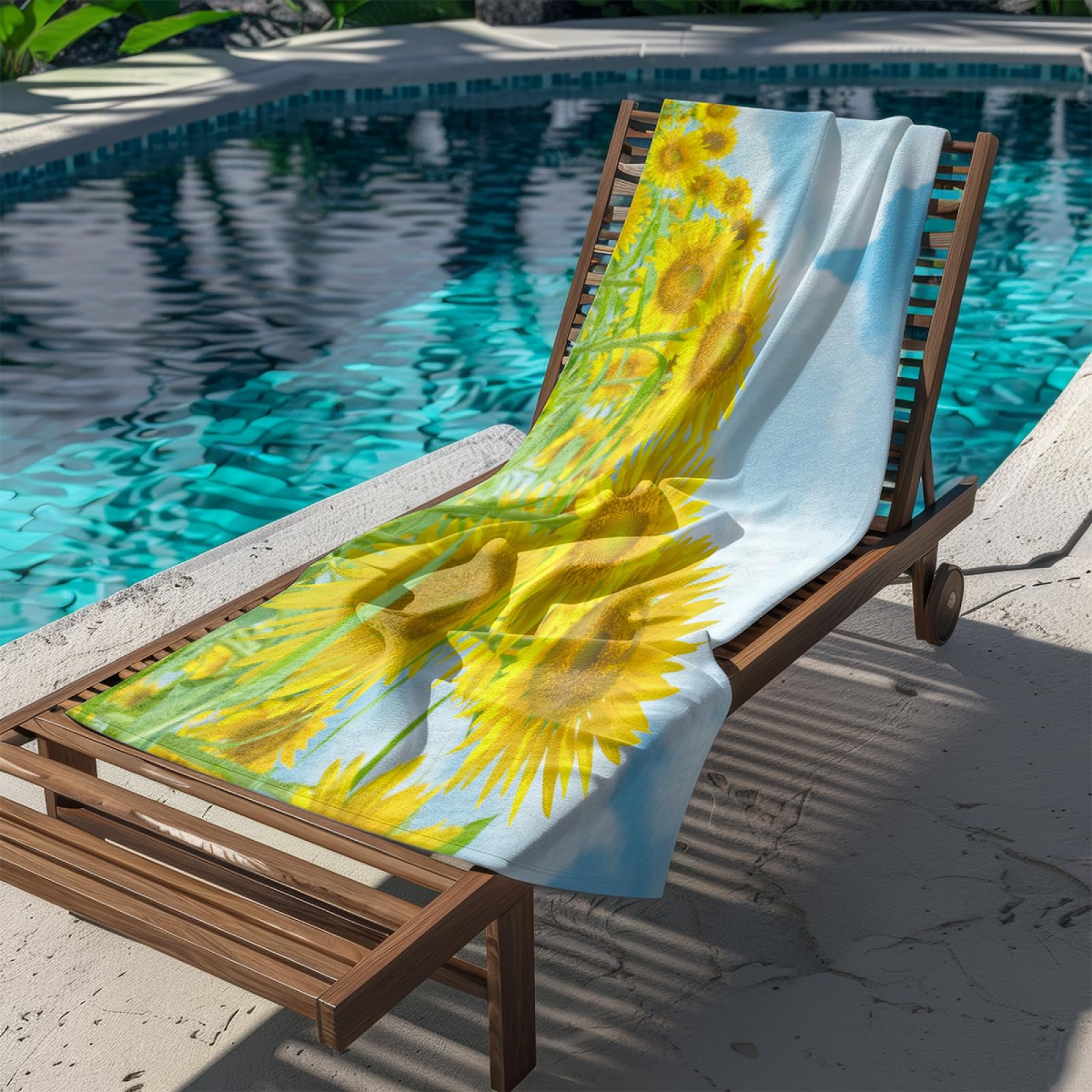 Strandtuch Hellblau Gelb Mikrofaser Handtuch Tragbar Handtücher Groß Badetuch Sand Proof Badehandtuch Groß Ultraleicht Strandtuch XXL Schnelltrocknend Strandhandtuch Beach Towel 200x220cm