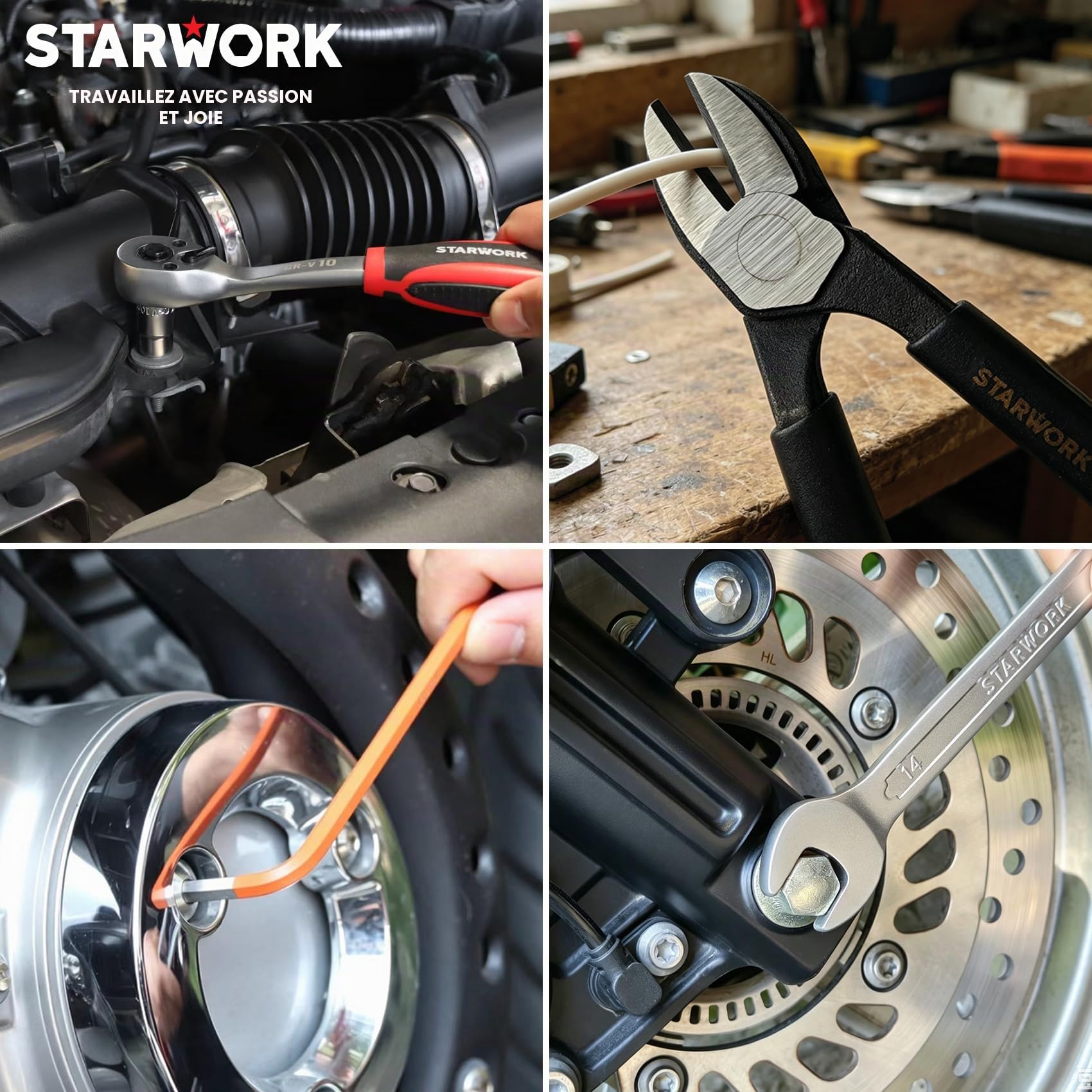 STARWORK TRUE MECHANIC™ Coffret d'outils de mécanique 314 pièces et jeu de douilles, ensemble métrique professionnel