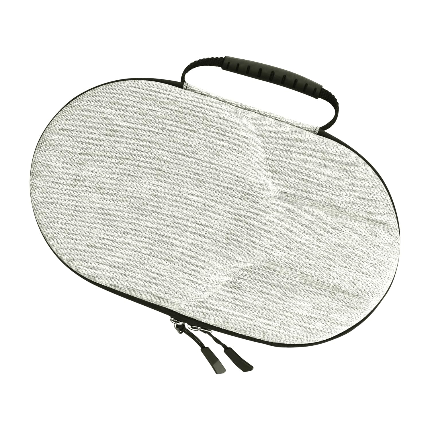 Rintifia Ellipses Ping Pong Paddle Case, Hard Shell Storage Bag for 2 Paddles & 4 Balls, Anti-Drop, Anti-Scratch (Gray)