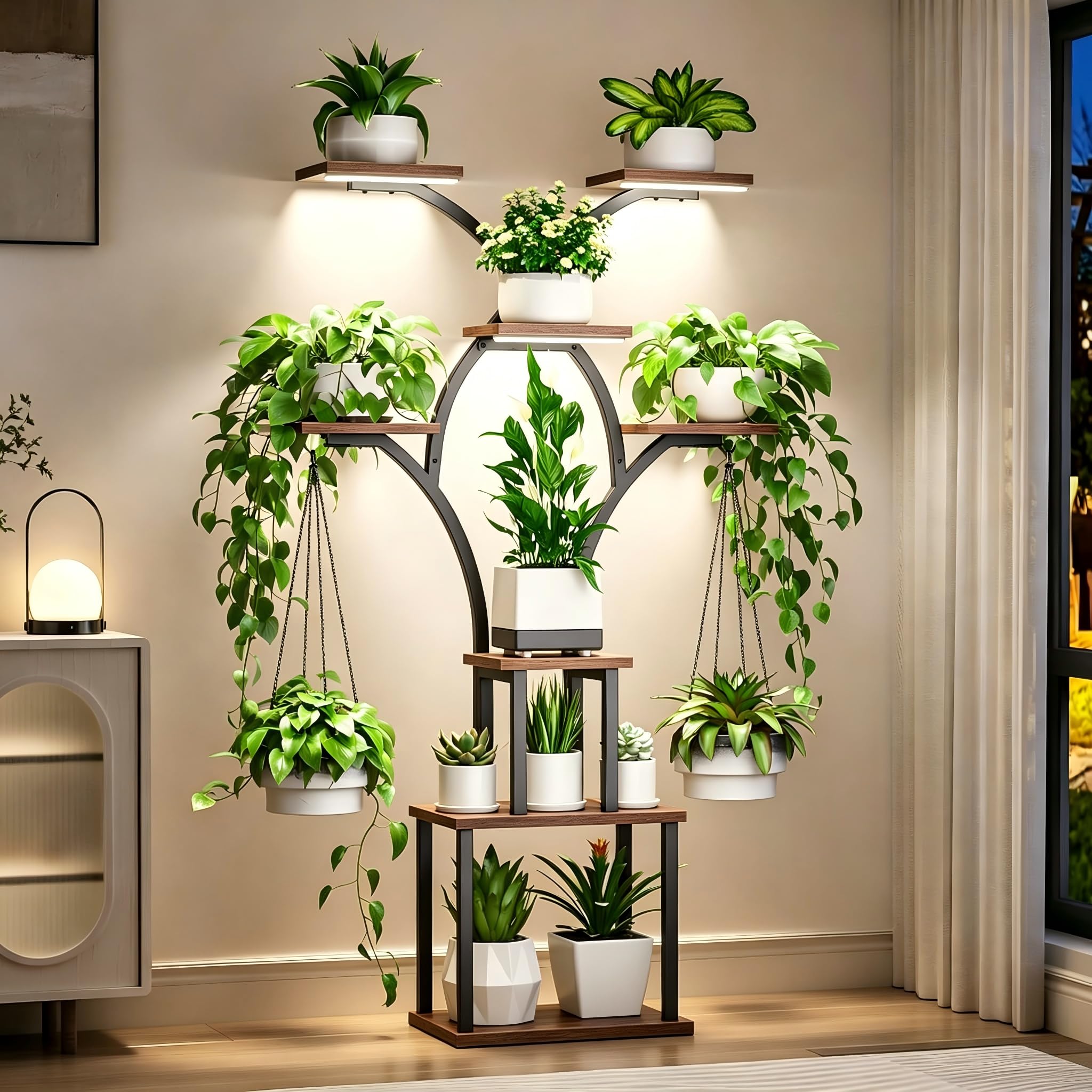 Elbourn 8 Tiered 60 Plant Stand with Grow Lights