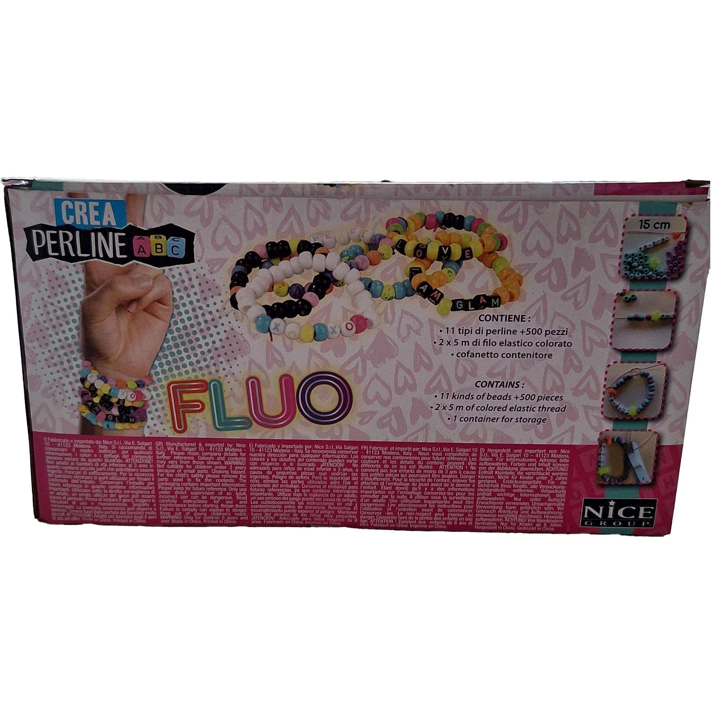 Abalorios Infantiles De 300 Unidades, Letras Blancas, Alfabeto Redondo 7 Mm De Longitud Color Blanco 7 Mm De Diametro